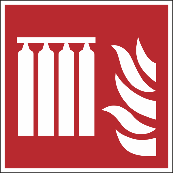 Brandschutzzeichen Rot Weiß Feuerlöschbatterie F008 nach EN ISO 7010